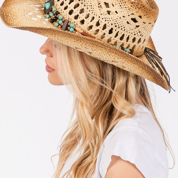 NWT Stitched & Stone Cowboy Western Hat - Picture 2 of 5